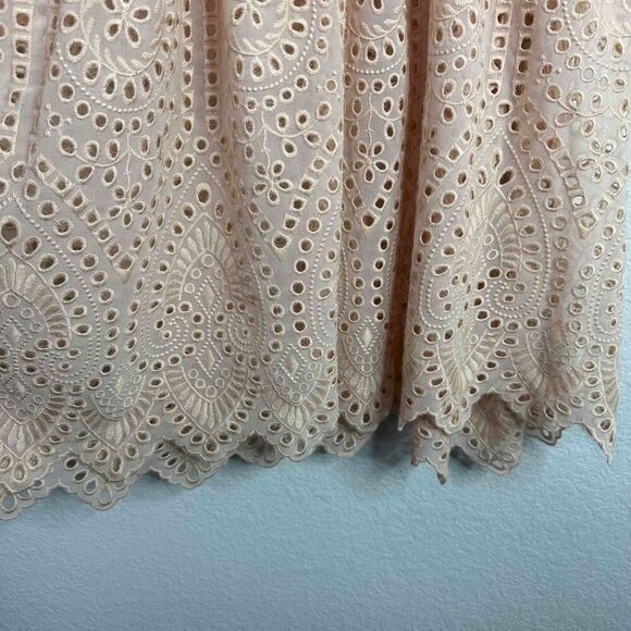 Akemi + Kin Dress Women's Size 0 Pink Eyelet Crochet Boho Whimsical Babydoll - Picture 6 of 9